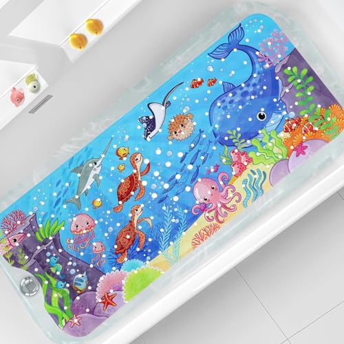 Reviews de Tapete antiderrapante para baño los preferidos por los clientes. 47 Tapete para Baño, Alfombrilla de Baño Antideslizante 100x 40cm, Alfombrilla de Ducha Diseño de Dibujo Animados de Ballenas, Alfombrilla para Bañera con 200 Ventosa Resistente...