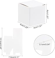 Vista 2 de PH PandaHall Paquete de 30 cajas de papel kraft de 1.57 pulgadas, mini caja de embalaje de papel blanco con tapa, caja de jabón, plegable, cartón