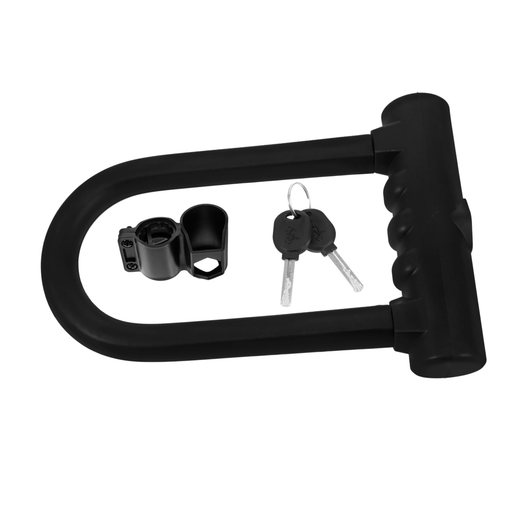 Cadenas U robuste en silicone noir pour cadres larges et guidons
