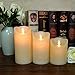 Eldnacele Flameless Candles Pillar Flickering Dancing Flame Battery Operated LED Candles Warm White Set of 3(H4