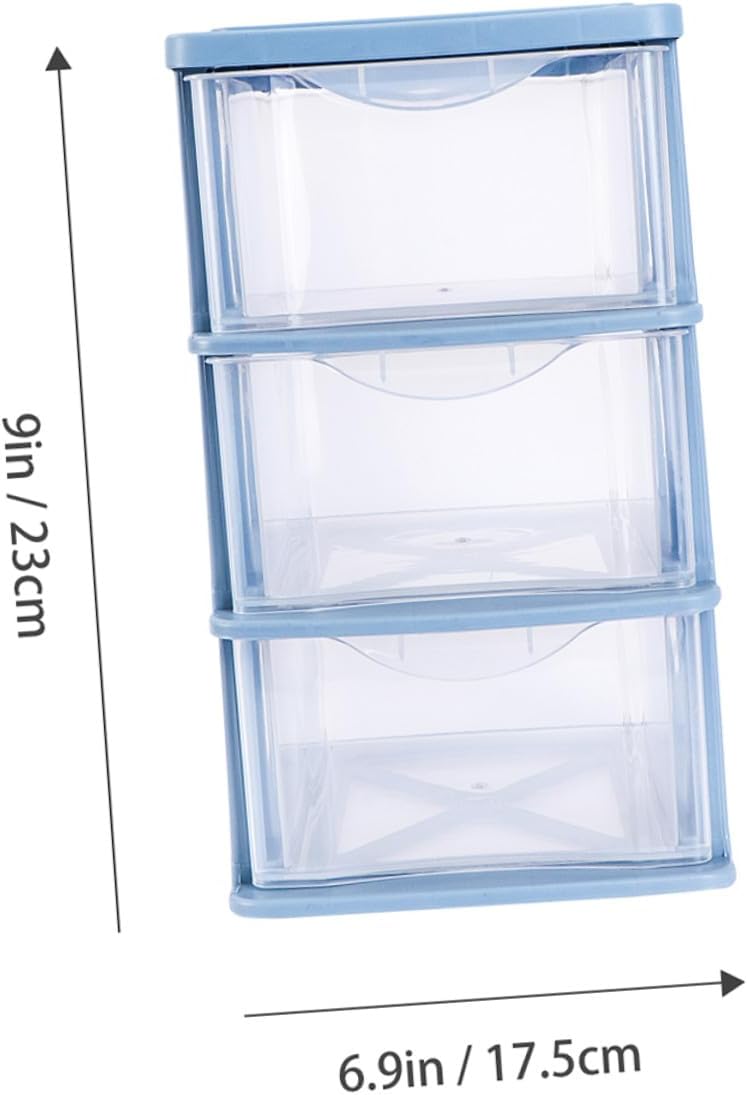 2pcs Three-layer Drawer Organizer Boxes for Desktop Storage Transparent Dustproof Makeup and Sundries Holder Multi-layer Stackable Organizer for Office School and Home Use