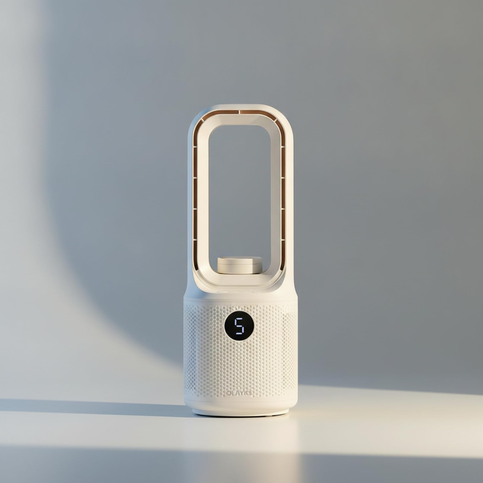 LOVIVER Umidificatore Ventilatore da Scrivania Senza Nebbia Fine E Diffusione Essenziali Portatile con Batteria Display Circolare 9 Velocità Oscillazione 60 Gradi Adatto per Camera da Letto Studio