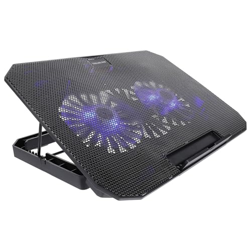 Soporte con cooler USB para notebook DECHOUS negro miniatura 1