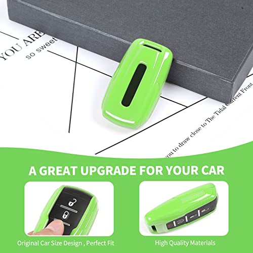Image of RAZPOY for RAM Key Fob Cover, ABS Key Case Cover Holder Protector Compatible with for 2018-2023 Dodge RAM 1500 2500 3500, Light Green