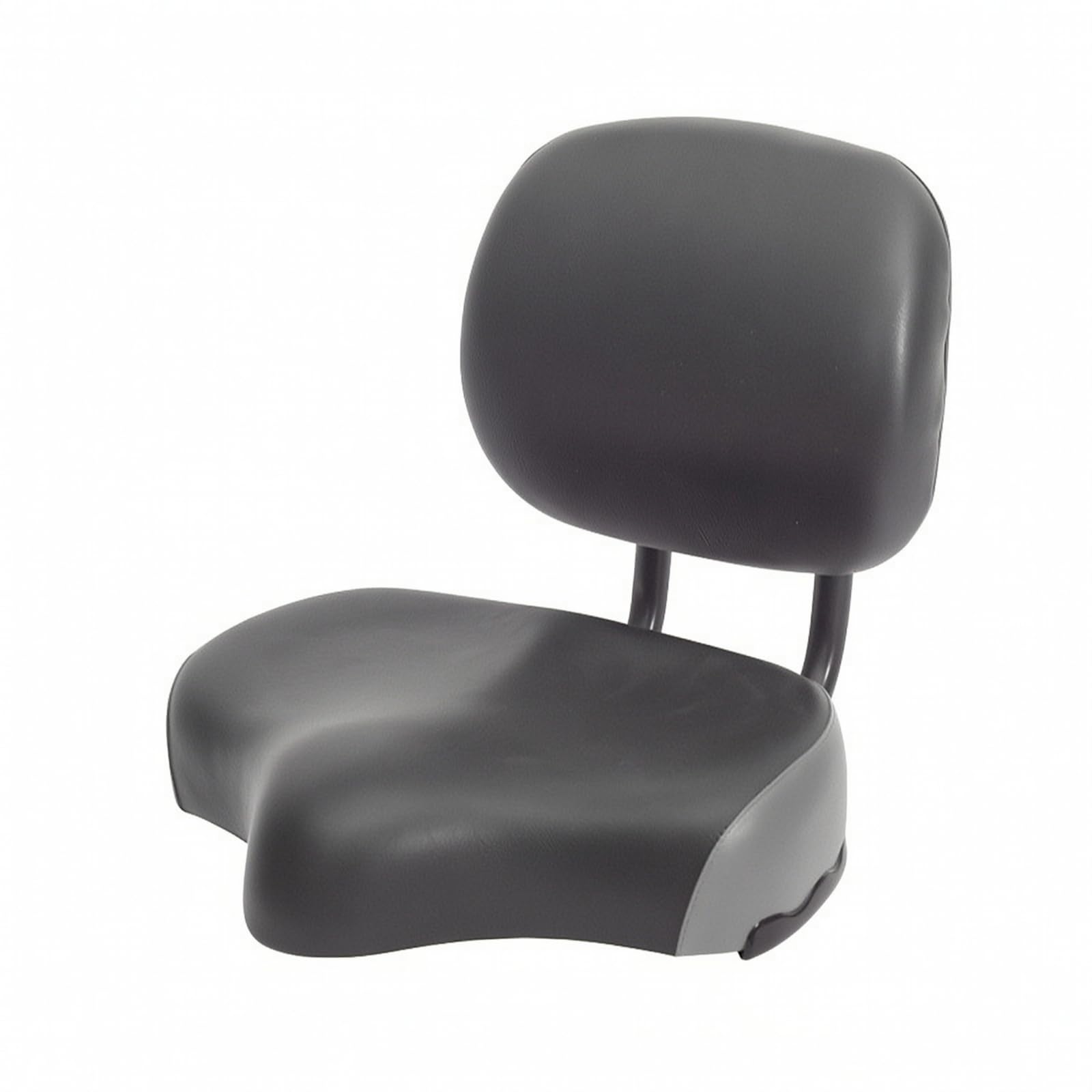 Asiento de Bicicleta Sillín Cojín Respaldo con Acolchado Grueso y Estructura Confiable con Metálicos Superficie Tipo Cuero con Ribete Lateral