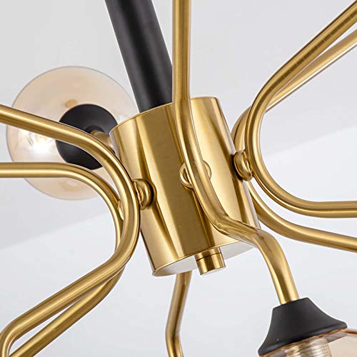 Lustre moderne G9 YangRy en verre ambré de qualité supérieure - 7