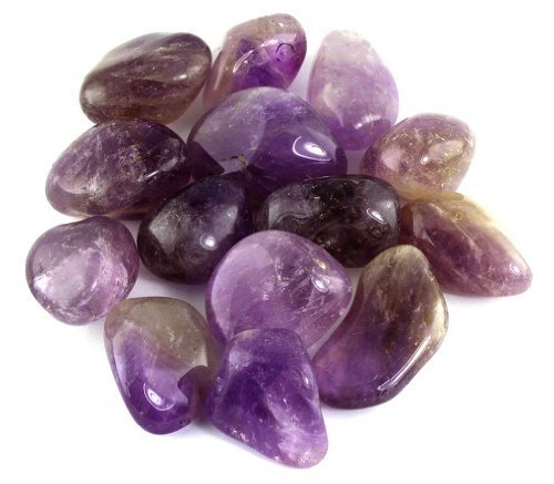 Crystal Allies Materials: 1lb Bulk Tumbled Amethyst Quartz from Brazil - Large 1
