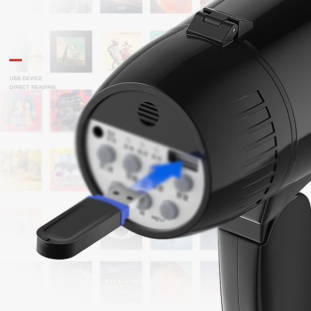 Haut-Parleur Mégaphone Mégaphones À Main Volume Réglable Haut-Parleur Mégaphone Moderne Sirène Intégrée Dispositif USB pour L'extérieur Mégaphone(Rosa)