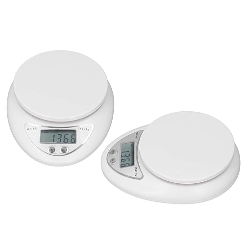Miniatura 8 de Joyzan Báscula digital de cocina, pantalla LCD de alimentos, gramos, onzas, unidades de libra, pesa hasta 11.0 lbs, pesaje, medición de pérdida,
