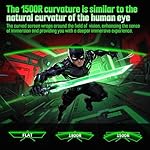 SANSUI 27 Inch Curved Gaming Monitor 240Hz, 2K WQHD 1500R Curved Computer Monitor, 120% sRGB, MPRT 1ms, Freesync, HDR, HDMI*2, DP1.4 * 2,VESA(100 * 100mm) - Image 5