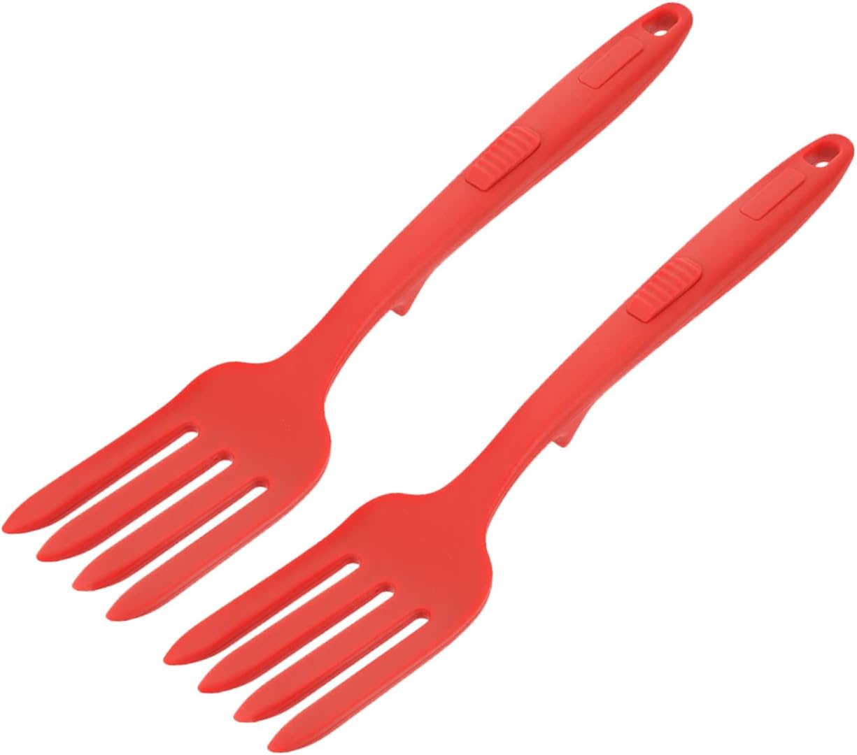 2pcs Silicone Cooking Forks for Pasta and Salad Mixing Kitchen Tool
