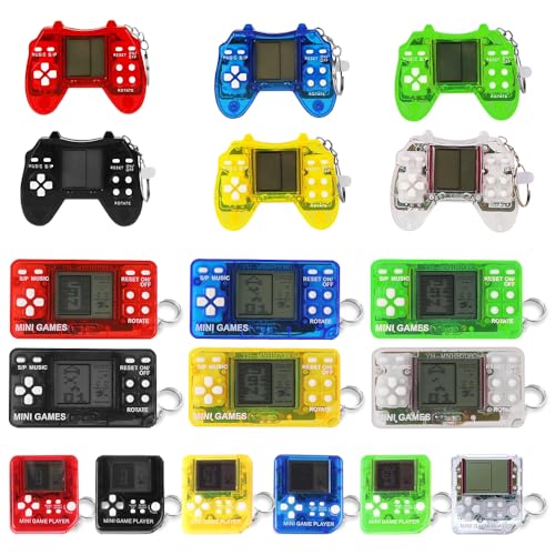 KUWUNG 18 Pcs Video Gaming Party Bag Fillers for Kids, Video Game Keychain, Video Game Party Favors, Mini Game Keyrings for Kids, Birthday Gaming Party Gifts for Girls Boys, Backpack Keychain, Classro