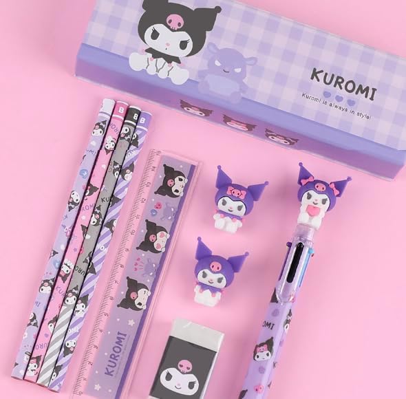 Bandal & Neoul Kitty & Friends' Premium Stationery Set in Box - Choose Your Character (Kuromi)