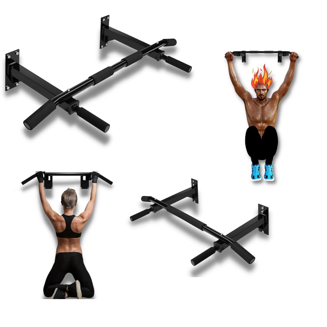 wall mount pull up bar chin-up bar solid grip station for home gym workouts chin-up bar for dips station dips bar and streangth training at home for men-image-8
