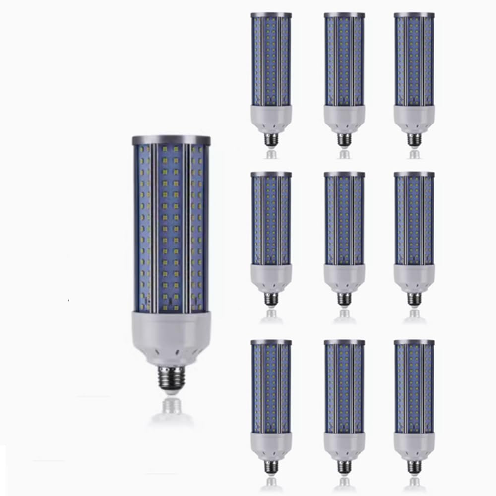 Paquete de 2/10 Bombillas Led de Maíz E27 de Aluminio, Natural, 4000 K, 4000 Lm, Bombilla de Rosca E27 de 40 W Equivalente a Bombillas Incandescentes de 80 W, No Regulable, sin Parpadeo/Whit