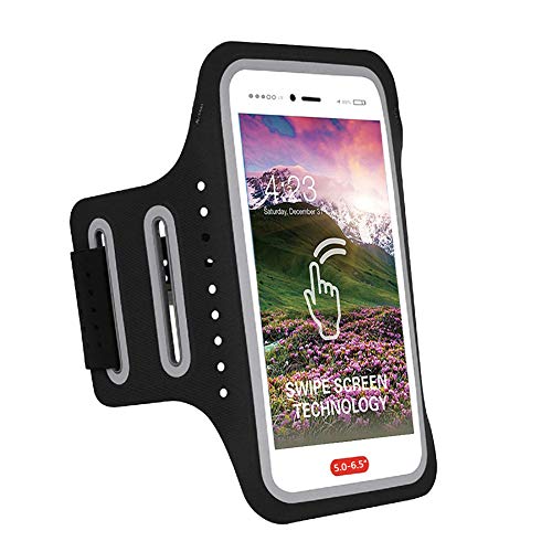 MOVOYEE Waterproof Armband for iPhone SE 2020 Running iPhone Armband 11 Pro Max Xs Xr X 8 7 6S 6 Plus/Samsung Galaxy Cell Phone Holder Fits Sports Workout Fitness Runners with Card Pockets&Key Pouch