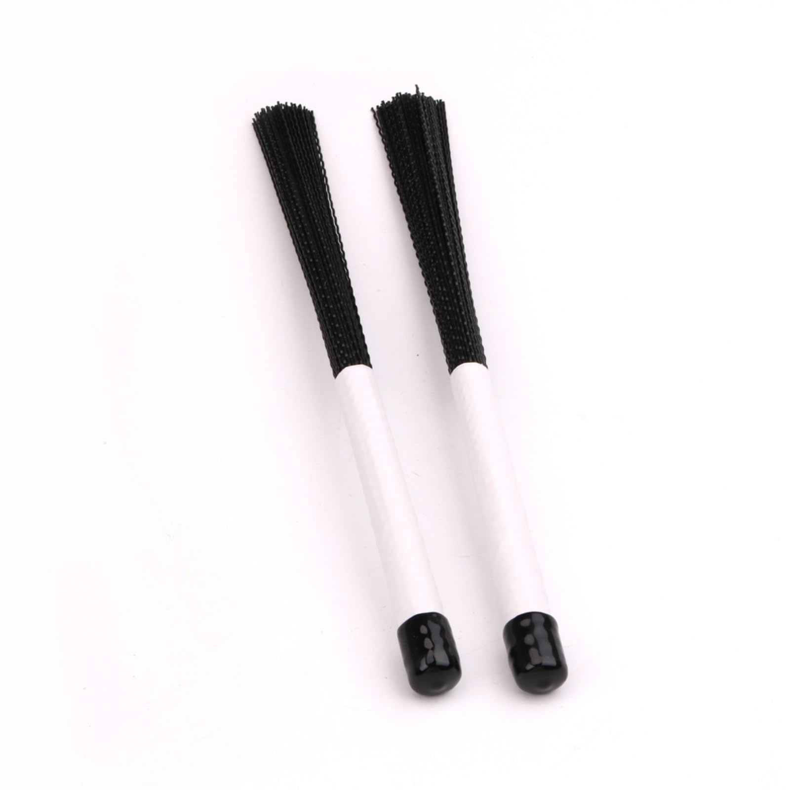 Genérico Cepillos de Tambor para Jazz Cajon percusión música Suave Rendimiento Nylon Drum Brush Los par(Blanco)