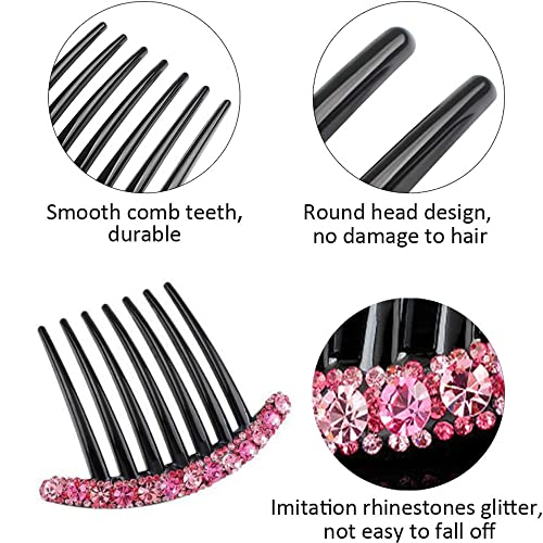 Pack of 4 Hair Comb, Rhinestone Teeth Hair Comb Hair Accessories, Vintage Headpiece Accessories - Image 2