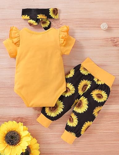 Yvowming Newborn Baby Girl Clothes Infant Ruffle Romper Pants Set Summer Outfits Cute Baby Clothes for Girls - Image 5