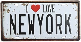 Bluelover New York License Plate Tin Sign Vintage Metal Plaque Poster Bar Pub Home Wall Decor