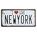 Bluelover New York License Plate Tin Segno Vintage Metallo Placca Poster Bar Pub Casa Wall Decor