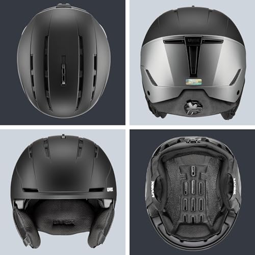 uvex Stance – Casco de esquí Robusto para Hombre y Mujer – Ajuste de tamaño Individual – Ventilación optimizada – Negro Plateado Mate – 58 – 62 cm - imagen 4