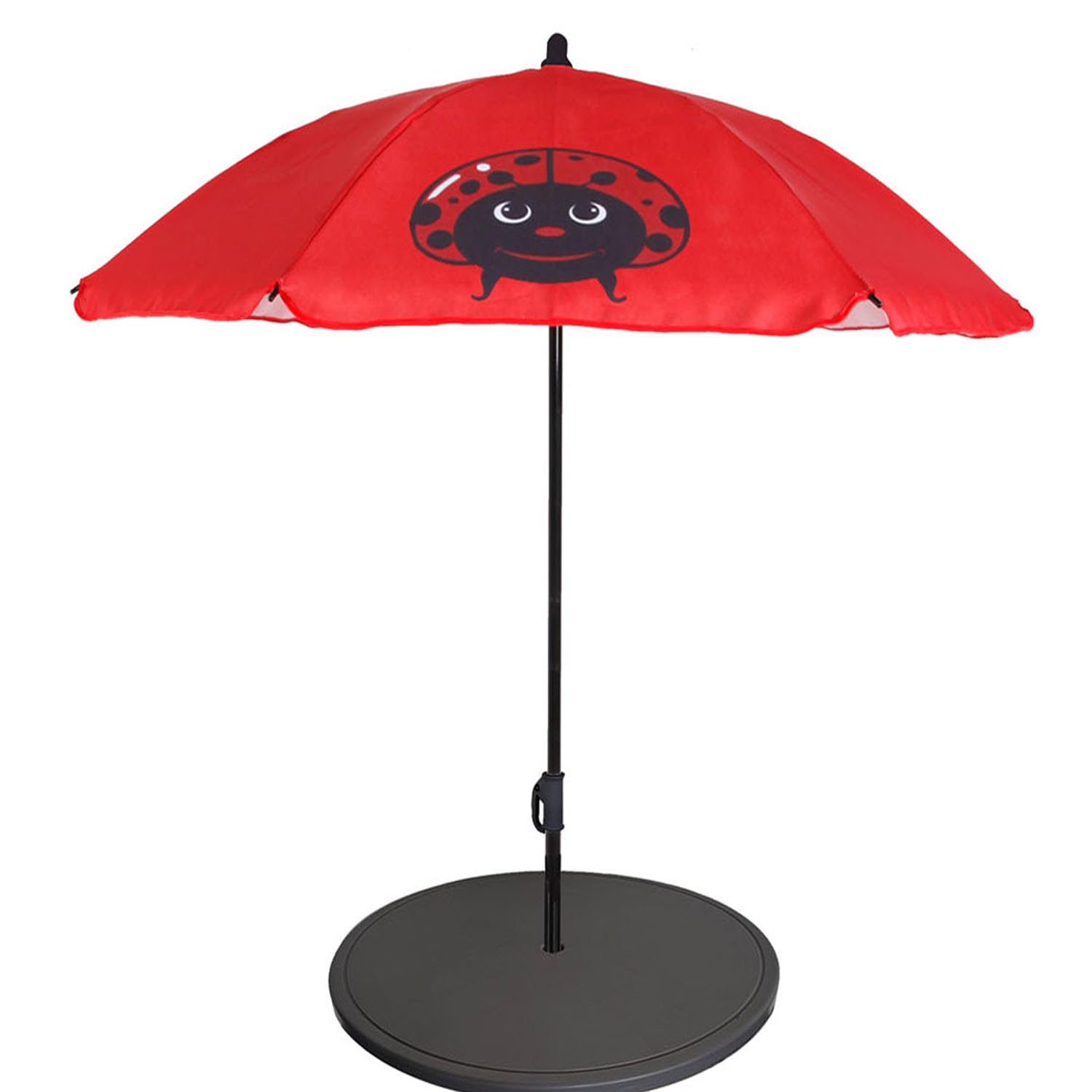 Mojawo 4tlg Kinder Campingmöbel Set Outdoor 2 x Campingstuhl Klappstuhl Käfer + Tisch + Sonnenschirm Rot