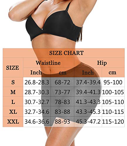 Ningmi Womens Butt Lifter Seamless Hip Enhancer Underwear Booty Fake Padded Shaper Boyshorts Black #TOP2