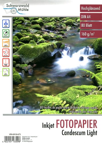 Schwarzwald Mühle Foto Druckerpapier: 80 Bl. Fotopapier"Candescum Light" 2-seitig glossy (Inkjet-Drucker-Papiere) Cover
