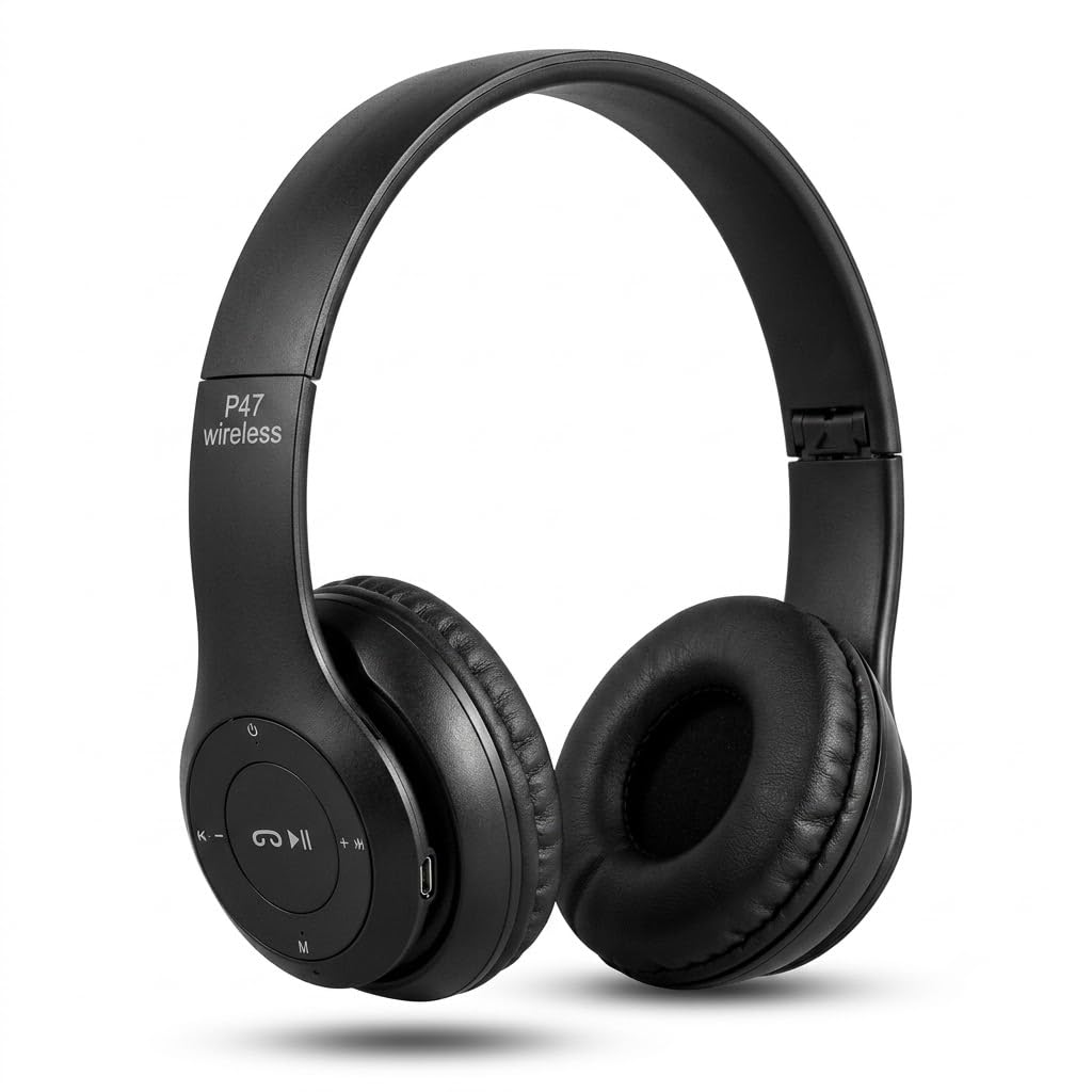 Drumstone 𝟏𝟓 𝐘𝐞𝐚𝐫𝐬 𝐖𝐚𝐫𝐫𝐚𝐧𝐭𝐲 Bluetooth Wireless Headphones with Deep Bass Soft Cushions Adjustable Headband and Mic for Music Calls Travel Gaming-image-47