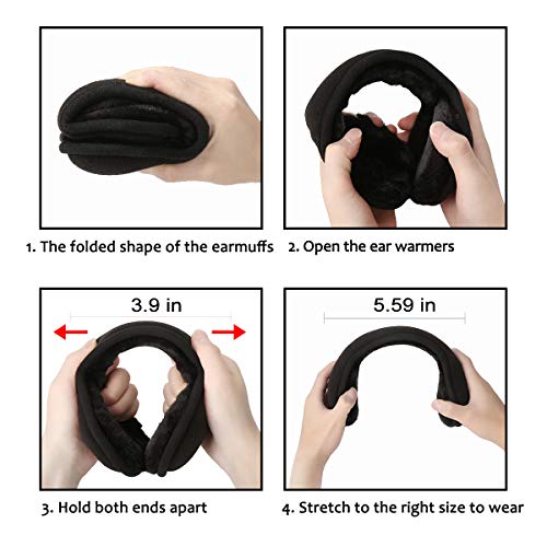 Ear Muffs For Winter Men Women, Fleece Ear Warmers Winter Warm Earmuffs For Cold Winters Adjustable - Image 4