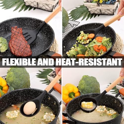 Food-Grade Silicone Kitchenware Set,12 Piece Kitchenware Set, Heat-Resistant, Easy-to-Clean, Non-Stick Coated Silicone Scraper Kitchenware - Image 6