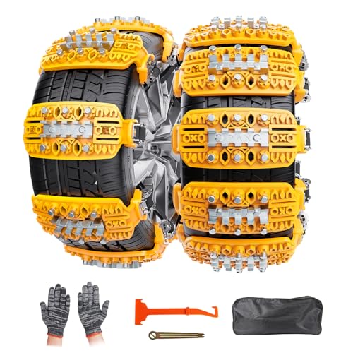 Oziral Catene da Neve Universali per Auto - 6 Pezzi Antiscivolo di Emergenza per...