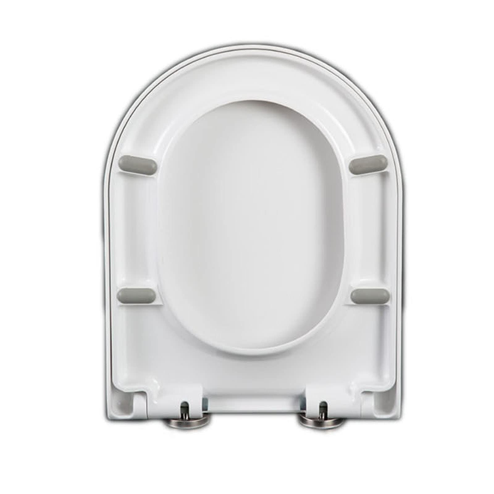 Dxpsxjl One Color White Toilet Seat, Easy Clean Pp Hygienic Fit, Adjustable, Lightweight, Durable, Portable, User-Friendly, Compact, Fixing, Shape, Slow, Soft, Close