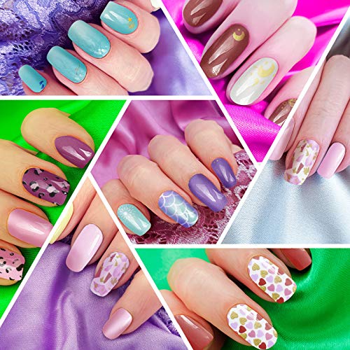 224 Pieces 16 Sheets Full Nail Wraps Nail Polish Stripes Nail Art Polish Stickers Self-Adhesive Nail Art Decals With Nail File Manicure Kit For Women Girls Diy Nail Art (Mixed Adornment Series) #TOP2