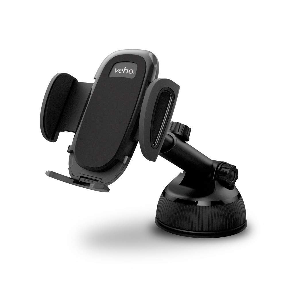 Veho TA-9 Universal in-car smartphone cradle/holder| windscreen suction cup & air vent fixing mount(s) | Designed in UK | VAA-015-TA9