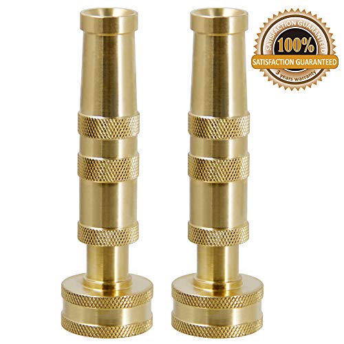 Twinkle Star Heavy-Duty Brass Adjustable Twist Hose Nozzle, 2 Pack, TWIS3432