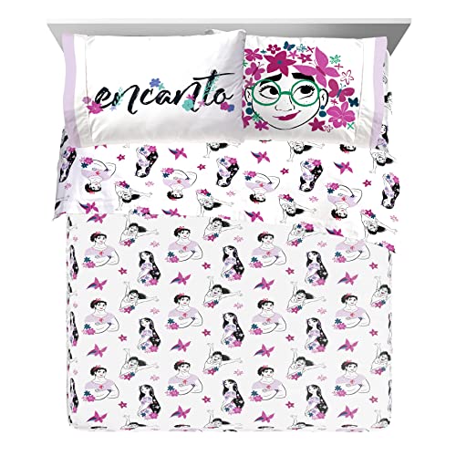 Disney Encanto The Magical Madrigal Sisters Conjunto de cama Queen Size 7 peças – Inclui conjunto de