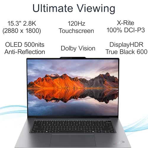 Image of Lenovo ThinkPad X9 15 Aura Edition Business AI Laptop (15.3 inch 2.8K OLED Touchscreen, Intel Core Ultra 7 258V, 32GB DDR5, 1TB SSD), Ultrathin, Copilot+ PC, Backlit, Win 11 Pro, Grey (Next Gen X1 carbon)