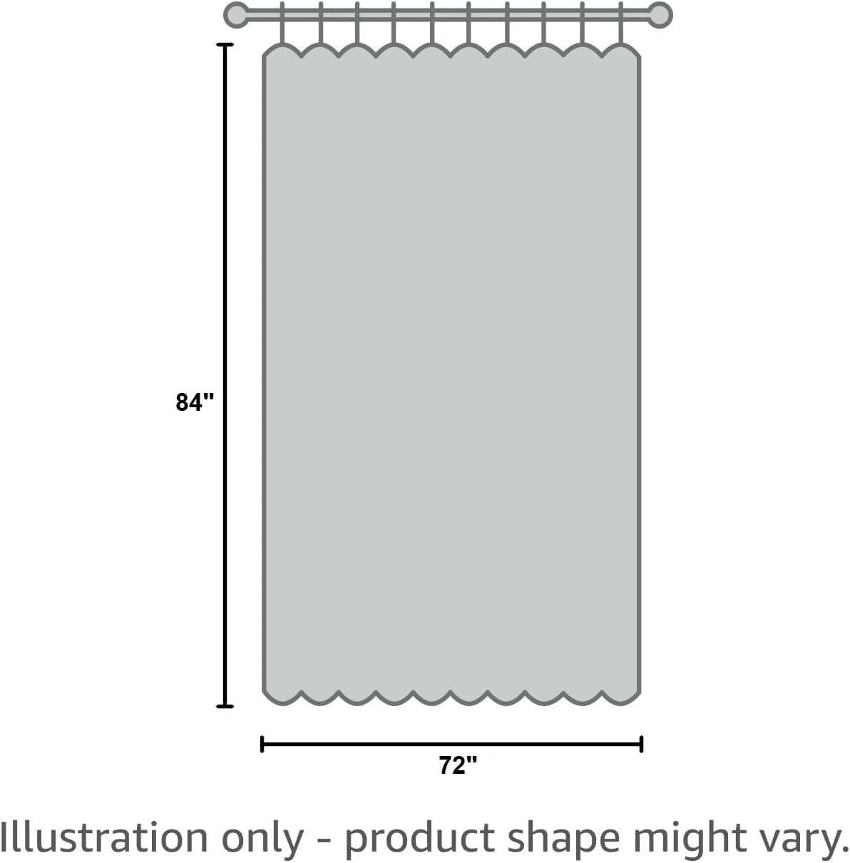 Creative Scents Fabric White Shower Curtain for Bathroom - 72 x 84 Spa, Hotel Luxury Matt Waffle Weave Square Design, Water Repellent, 230 GSM Weighty Cloth, for Decorative Bathroom Curtains
