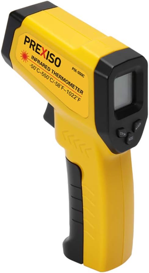 PREXISO PIX-550C Infrared (IR) Digital Thermometer, -50 to 550C (-58 to 1022F) (Single Pack)