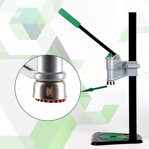 Miniatura 6 de Herramienta manual para taponadora de botellas para elaboración de cerveza casera, resistente metal fuerte de fácil acción, máquina taponadora de