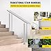 VEVOR Stainless Steel Handrail 551LBS Load Handrail for Outdoor Steps 39x34