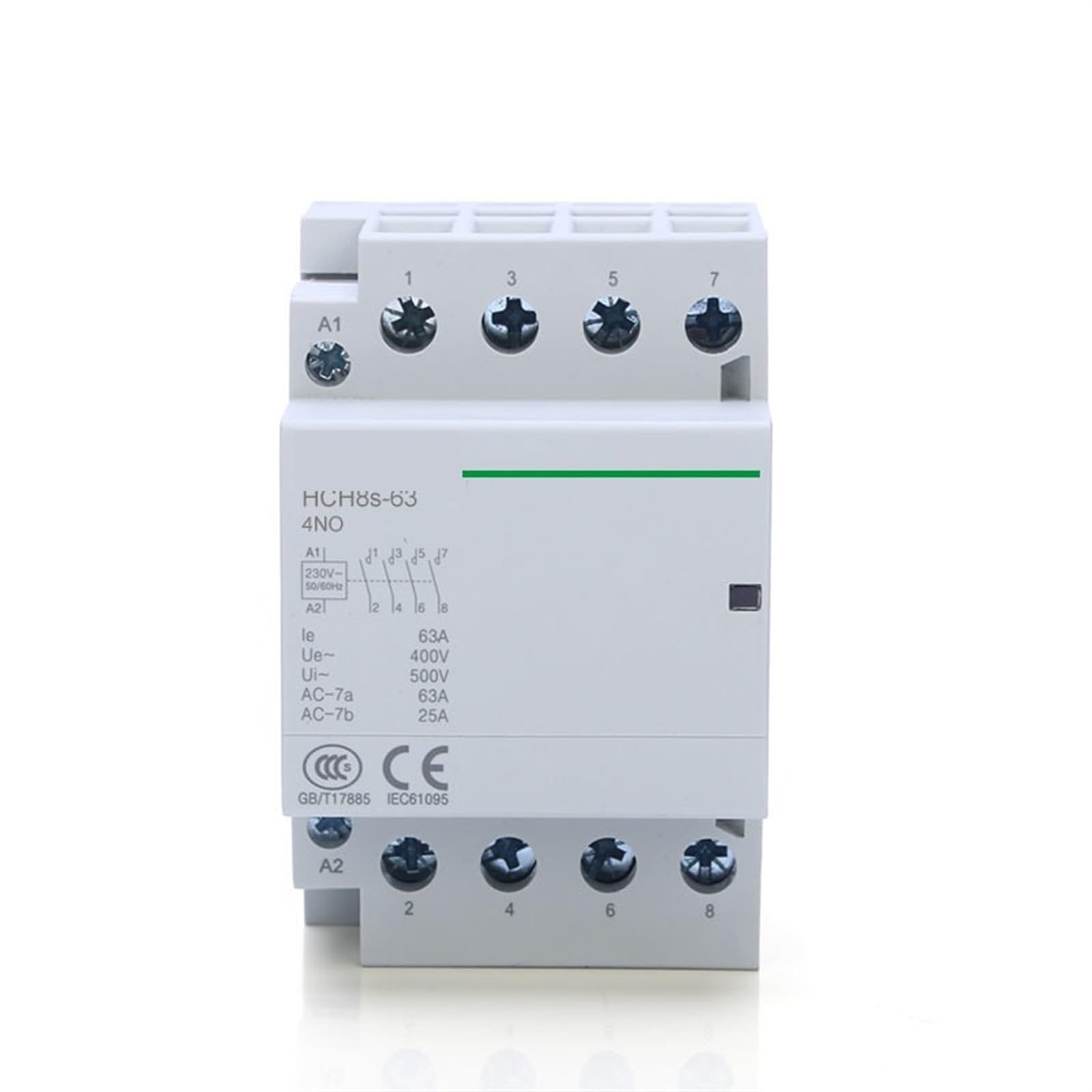 Stycznik modułowy 40 A 100 A 4P 63 A 4 NO NC 2 NO 220 V 110 24 automatyczna szyna domowa typ szyny DIN ICT 50/60 Hz (4P 40A 4NO AC230V)