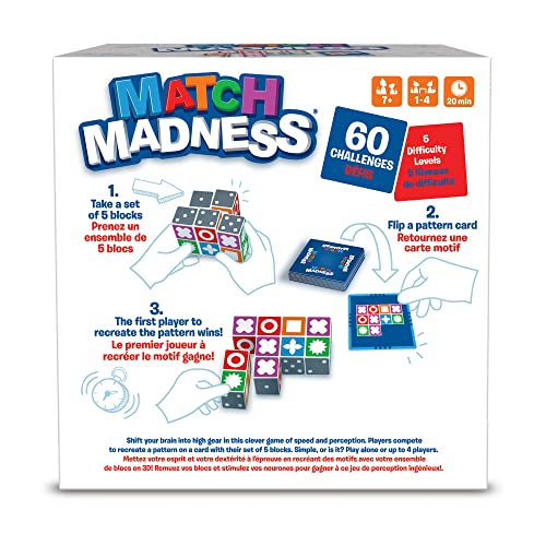 Foxmind Games: Match Madness, A Pattern Matching Puzzle Game, Think Fast To Make The Match, Develop Rapid Problem-Solving Abilities, Fine Motor Skills, Play With Up To 4 Players, For Ages 7 And Up #TOP2