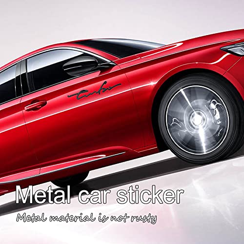 Image of Metal Car 3D Metal Turbo Sticker for Car Sticker, 3D Metal Turbo Sticker for Car, Car Turbo Emblems, 3D Premium Car Side Fender Rear Trunk Emblem Logo Badge Decals for All Cars (Black)