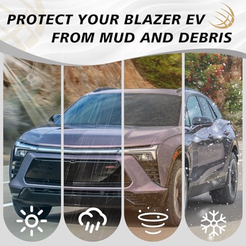Image of BestEvMod Mud Flaps Splash Guards Fit for Chevrolet Blazer EV 2026 2025 2024 Accessories Fender Dirt Protection Winter Sediment Dirt Protection No Need to Drill Holes Set of 4 NOT FIT SS Models