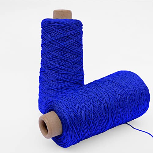 TEXTEX = Cuquillo Chain Thread. Yarn for Knitting and Crochet. Composition 100% Rayon. 1 Cone of 200grs and 600mts (Blue King) - Image 4