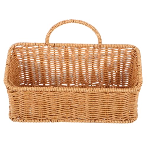 DECORNIJIA Wandkorb aus Geflochtenem Rattan Multifunktionaler...
