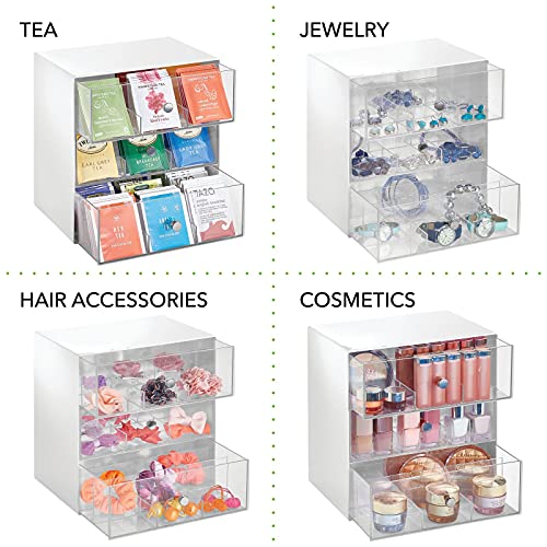 mDesign Aufbewahrungsbox für Teebeutel, Kaffeepads, Zucker usw. – kompakte Teekiste aus Kunststoff mit 27 Fächern… – Bild 6